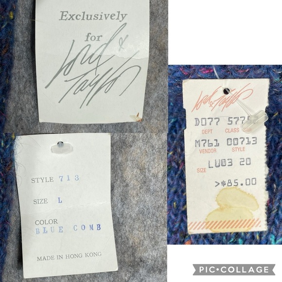 Vintage Lord & Taylor Wool Mohair Short Sleeve Cropped Sweater - NWT - Sz L - Picture 4 of 13